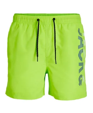 Jack & Jones Junior Drawcord Closure Swim Shorts - Green