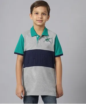 Beverly Hills Polo Club - Short Sleeve Polo T-Shirt - Grey Melange