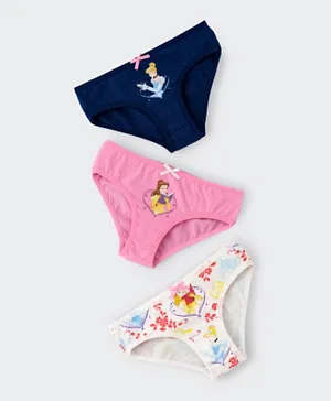Disney Princess 3 Pack Panties - Multicolor