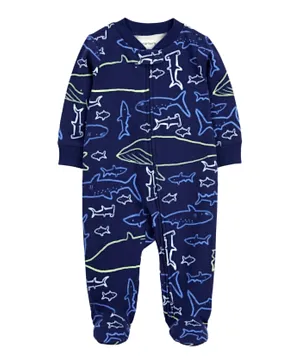 Carter's Whale Snap-Up Cotton Sleep & Play Pajamas - Navy