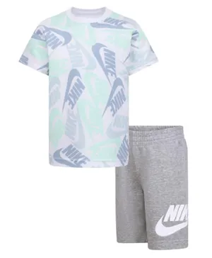 Nike Futura Toss All Over Printed T-shirt & Shorts Set - Multicolor