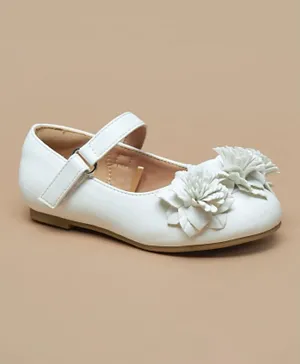 جونيورز - حذاء باليرينا للبنات - أبيض