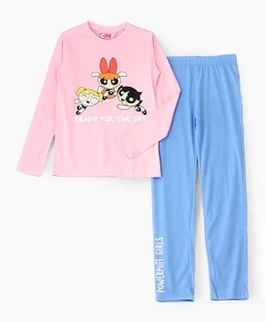 UrbanHaul X Warner Bros Powerpuff Pyjama Set - Pink & Blue