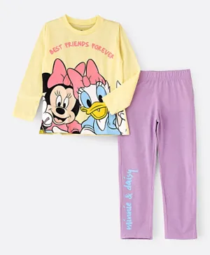 UrbanHaul X Disney Minnie Mouse Pyjama Set - Yellow & Purple