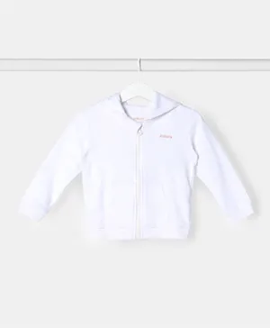 Zarafa - Sweat Jacket with Hoodie - White