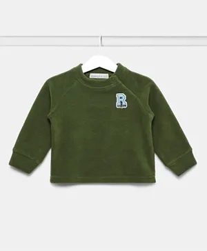Zarafa - Placement Print Sweater - Green