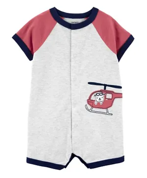 Carter's - Helicopter Snap-Up Romper - Light Grey