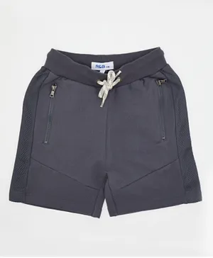 R&B Kids - Solid shorts with zipper pocket - Grey