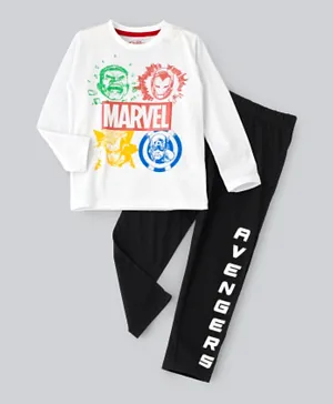 UrbanHaul X Avengers Pyjama Set - White & Black