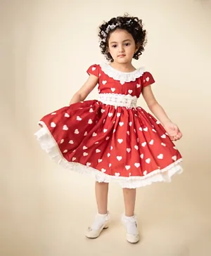Kholud Kids - Girls Dress - Red