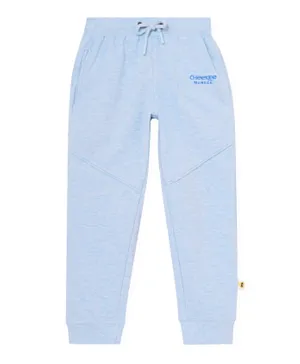 Cheekee Munkee Logo Embroidered Drawstring Joggers - Blue