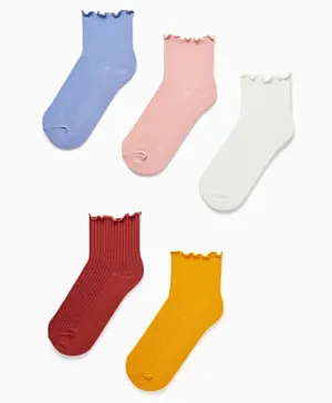 Zippy 5 Pack Ribbed Socks  - Multicolor