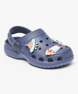 LBL by Shoexpress - Clogs with Space Applique & Back Strap - Navy