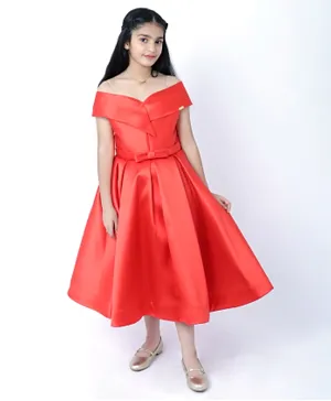 فستان مناسبات للأطفال كيك520 من أكاس - احمر