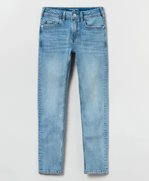 OVS Solid Slim-Fit Jeans - Blue