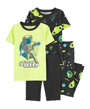 Carter's Space Pajamas - Green Black