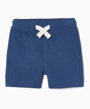 Zippy Side Pockets Shorts - Dark Blue