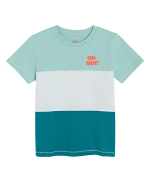 SMYK Cool Club ColorBlock T-Shirt - Light Mint / White / Green