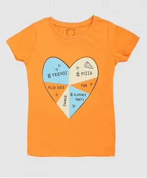Neon Graphic T-shirt - Orange