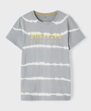 Name It Positive Vibes T-Shirt - Ultimate Grey