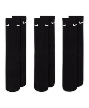 Nike 3 Pack Everyday Cush Socks - Black