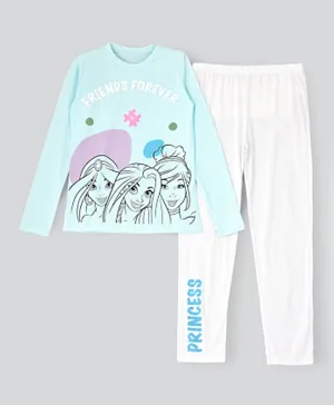 UrbanHaul X Disney Princess Pyjama Set - Blue & White