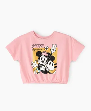 UrbanHaul X Mickey & Minnie Crop Top - Pink
