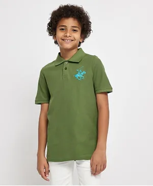 Beverly Hills Polo Club - Short Sleeve Polo T-Shirt - Moss Green