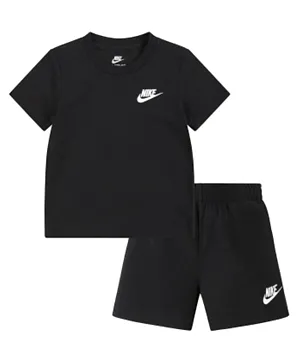 Nike Club Logo Graphic Knit Shorts/Co-ord Set - Black