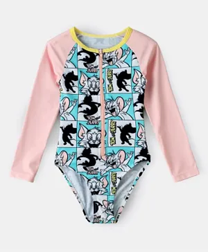 Urban Haul X Warner Bros Tom & Jerry Swimsuit - Blue/Pink