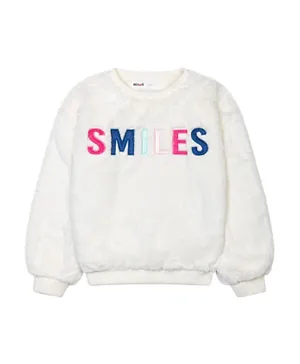 Minoti - Smiles Fur Sweatshirt - Off White