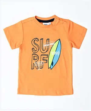R&B Kids - Surf Graphic HS T-Shirt - Orange