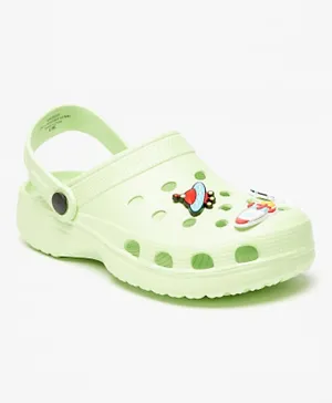 LBL by Shoexpress - Clogs with Space Applique & Back Strap - Lime