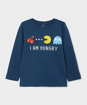 Name It Pac Man Long Sleeved Top - Blue