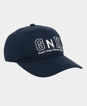 جانت - قبعة بتطريز أحرف G N H - كحلي