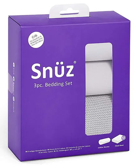 Snuz Bedding Set Crib Grey - Pack of 3
