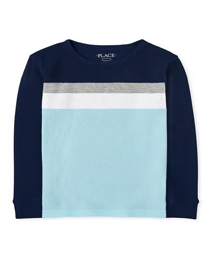 The Children's Place Striped Thermal T-Shirt - Blue
