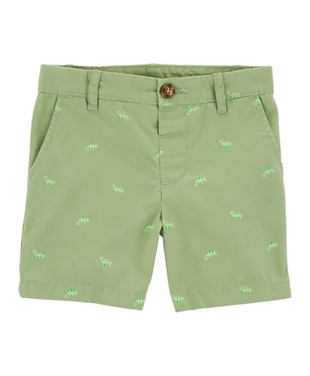 Carter's Chameleon Print Chino Shorts - Green