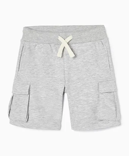 Zippy Sports Shorts with Cargo Pockets - Grey