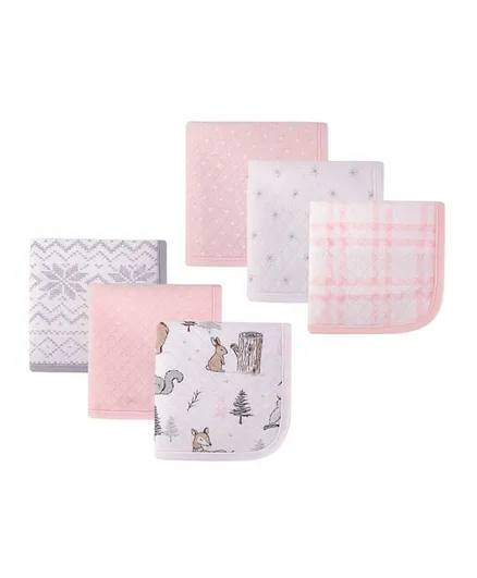 Hudson Baby 6Pc Quilted Washcloths