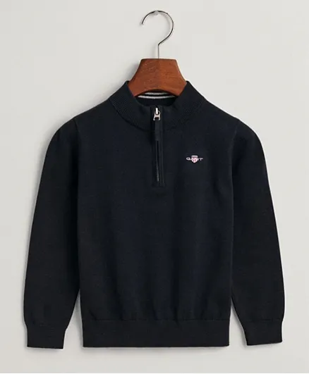 Gant Shield Embroidered Sweater - Black