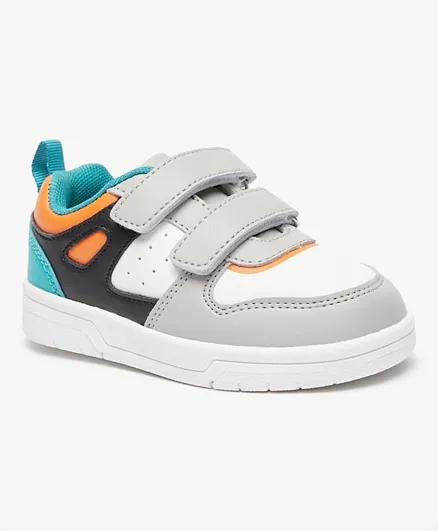 LBL by Shoexpress - Paneled Sneakers with Hook and Loop Closure - Multicolor