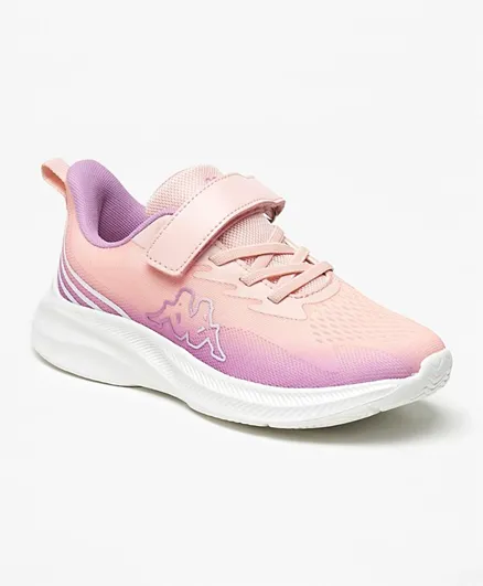 Kappa Textured Velcro Closure With Elastic Lace Sports Shoes - Pink