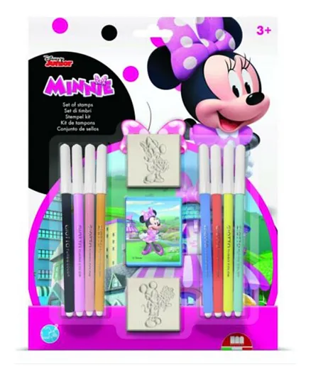 Multiprint Italia Blister Minnie Mouse Marker Pens and Stamps Art Set - 11 Pieces