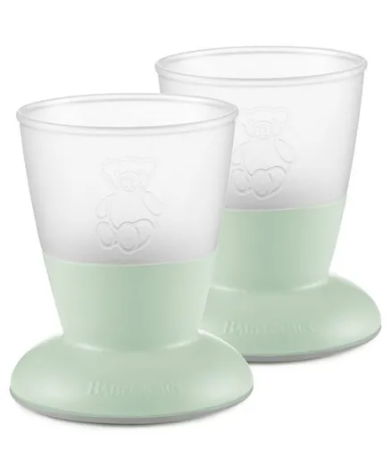BabyBjorn Powder Green Baby Cup Pack of 2 - 100ml each