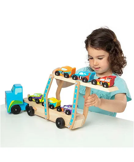 Melissa and doug mega race car carrier online