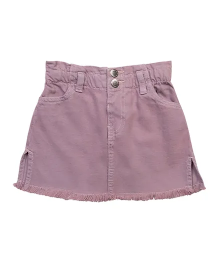 Minoti - Basic Paperbag Skirt - Lilac Denim