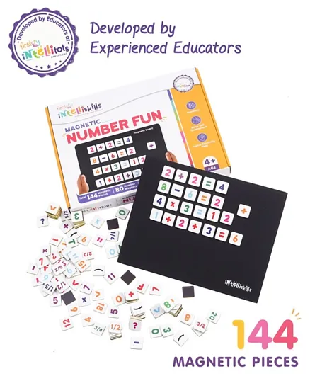 Intelliskills Magnetic Number Fun Game - 145 Pieces