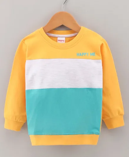 Babyhug Full Sleeves Cut & Sew Sweatshirt Printed- Multicolor