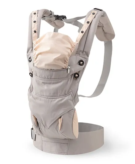 Baby Carrier with Head Support - Grey & Pink